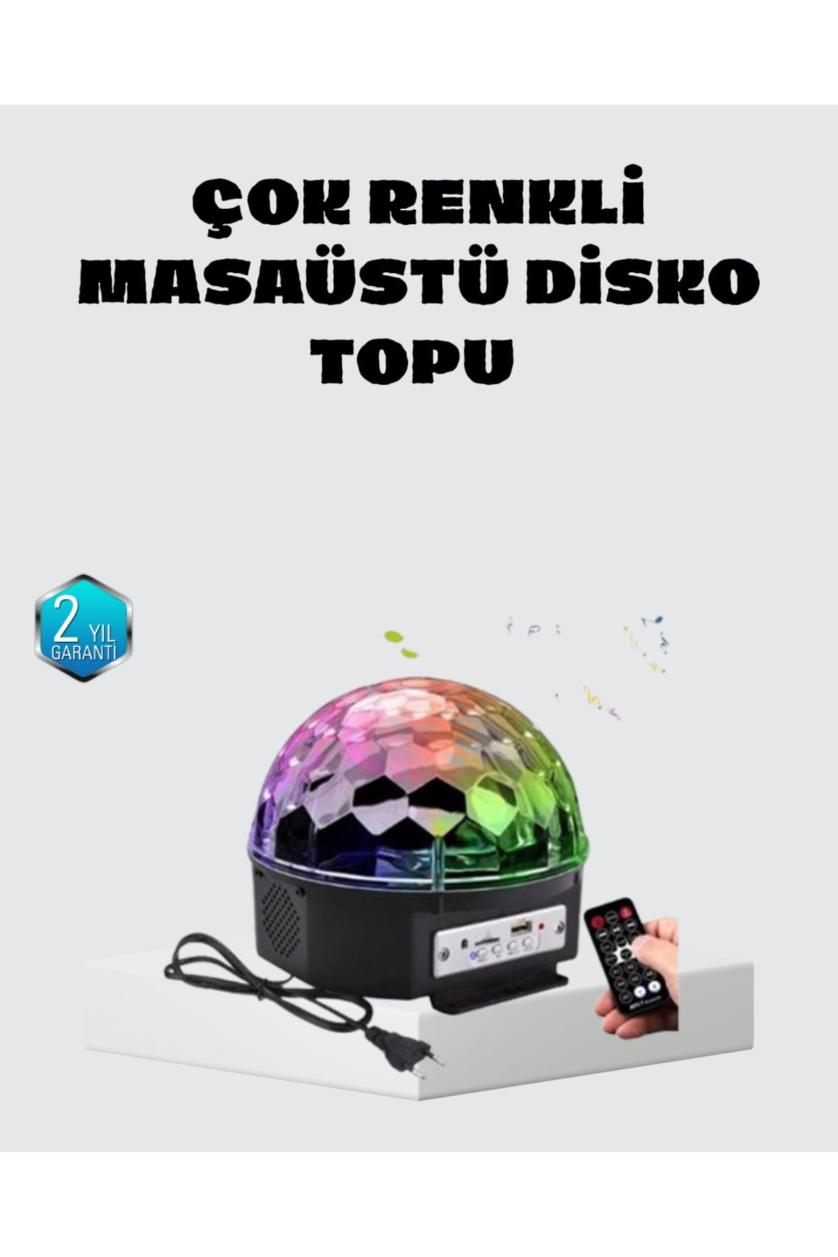 Taşınabilir Mini Disko Topu Lamba – Müzikle Senkronize Işık Efekti ve Parti Atmosferi