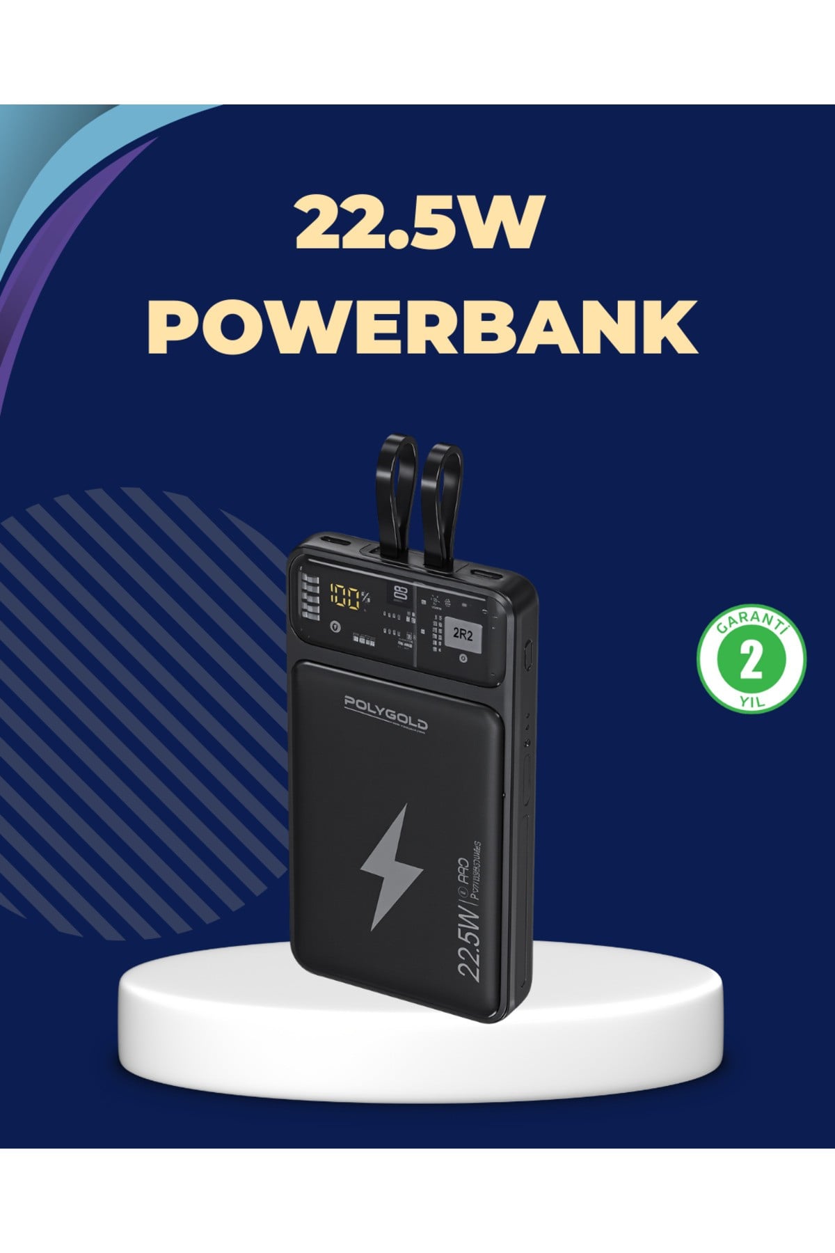 Taşınabilir Powerbank 22.5W Hızlı Şarj Destekli