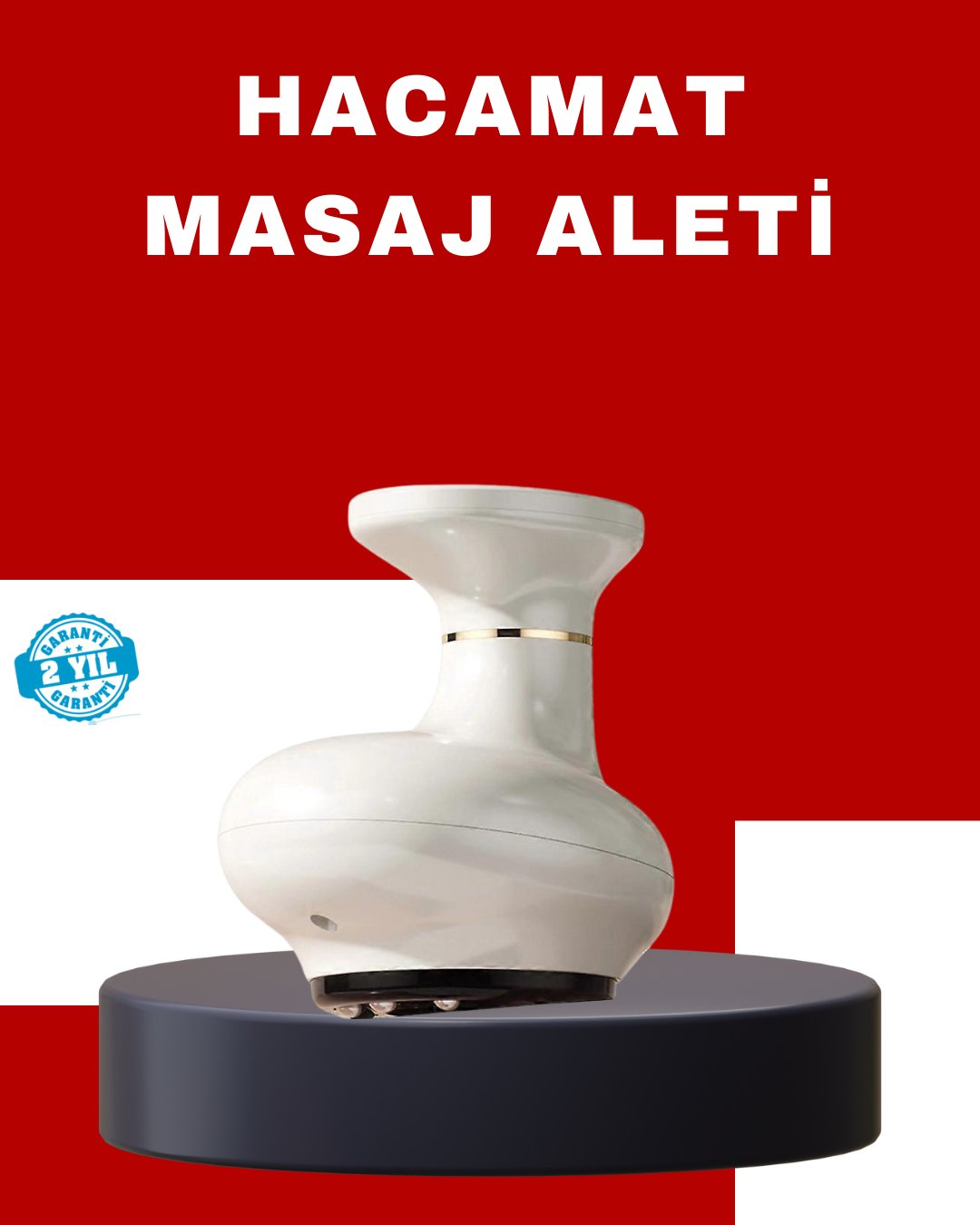 Taşınabilir Şarjlı Masaj Cihazı Kupa Terapisi Sıcak Masaj