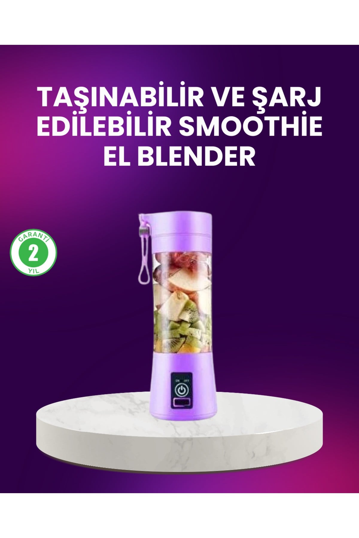 Taşınabilir Şişe Blender 380ml Şarjlı Spor Smoothie Shake Karıştırıcı