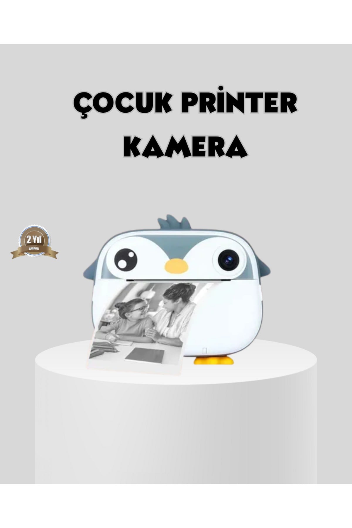 Termal Baskı Çocuk Kamerası HD Çekim USB Şarjlı Eğitici Oyuncak