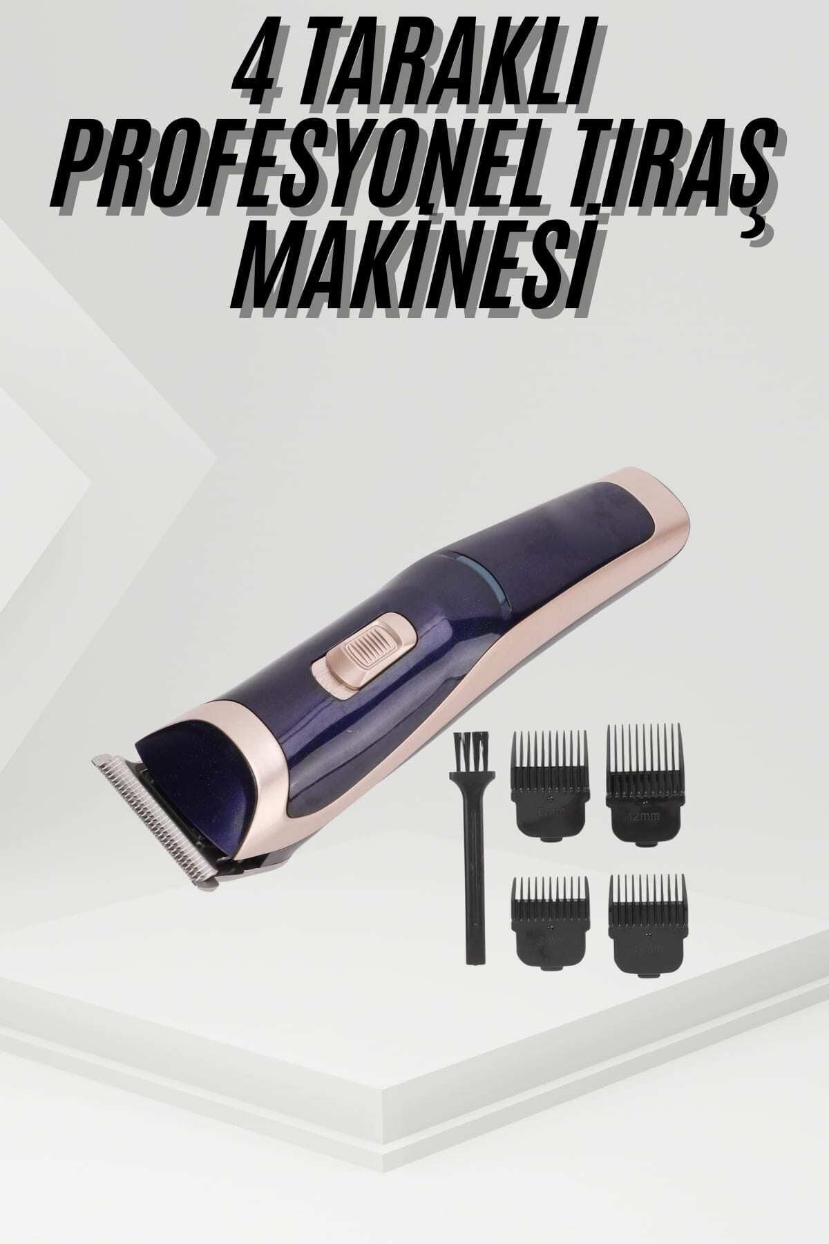 Tıraş Makinesi 4 Başlıklı Paslanmaz Çelik Bıçaklı Tüm Saç Tiplerine Uygun