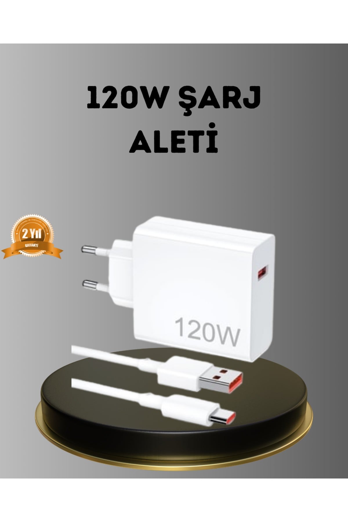 Turbo 120W Hızlı Şarj Cihazı – Kısa Devre ve Akım Koruma Özellikli