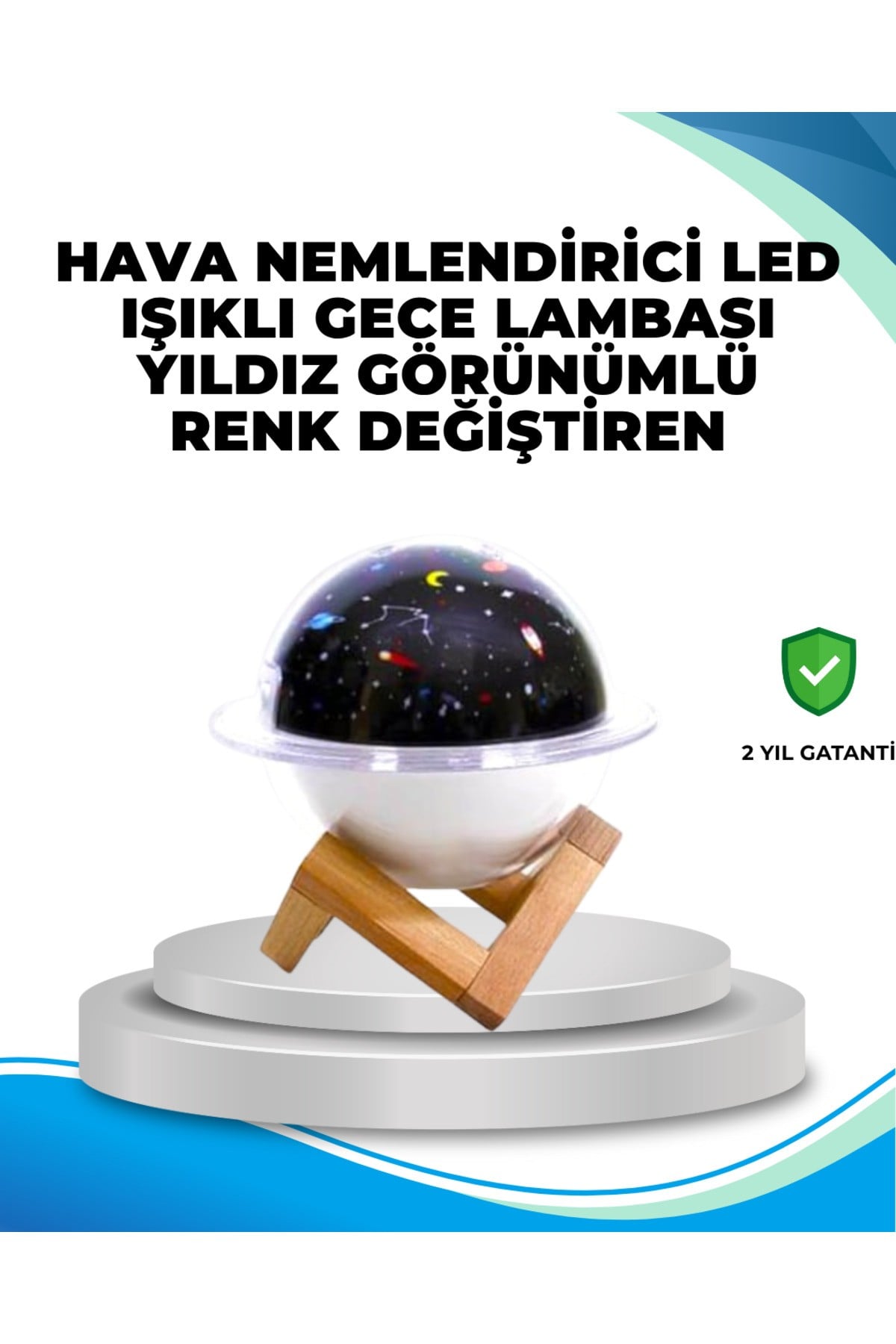 USB bağlantılı projektör ışıklı taşınabilir mini hava nemlendirici ve aroma difüzörü