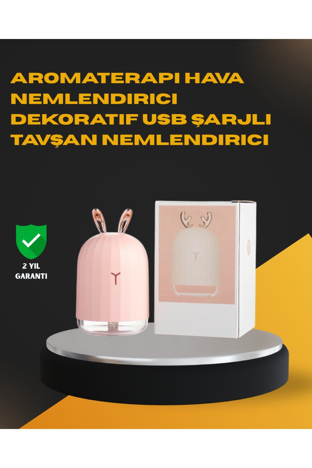 USB Bağlantılı Sessiz Çalışan LED Işıklı Nemlendirici Difüzör 200 ml