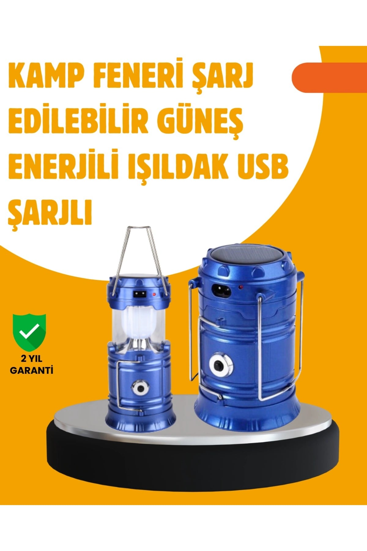 USB Şarjlı Çok Fonksiyonlu Kamp Feneri – Taşınabilir ve Dayanıklı