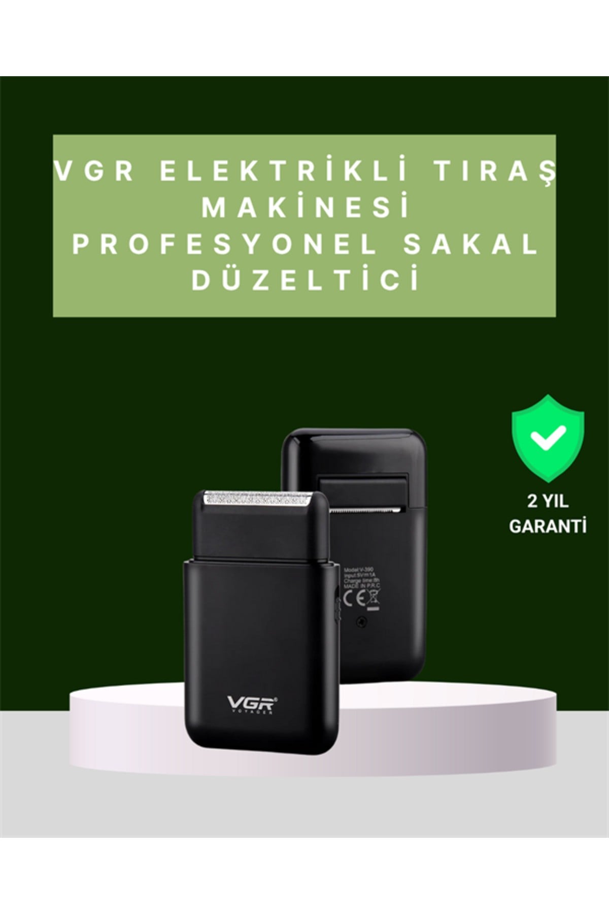 USB Şarjlı Traş Makinesi – Piston + Ağ Başlık, 600 mAh Batarya