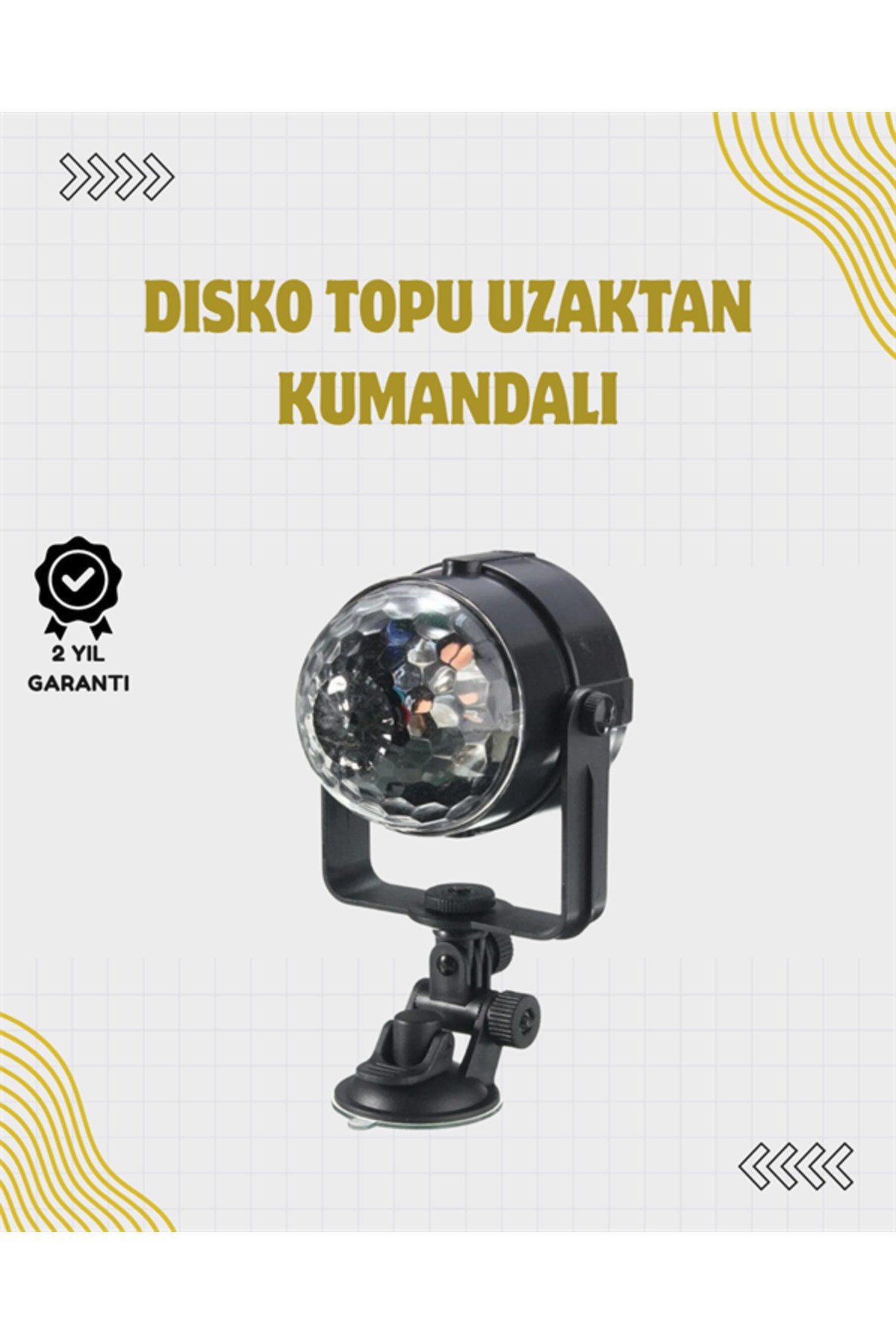 Uzaktan Kumandalı, Ses Kontrollü LED Disko Işığı - Parti ve Kulüpler İçin