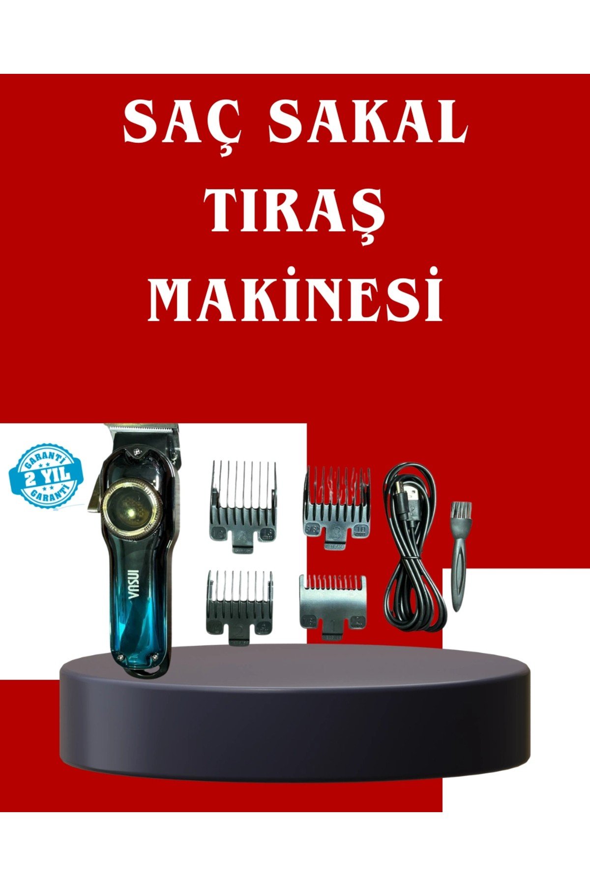 Uzun Çalışma Süreli LCD Göstergeli Saç Kesme Makinesi