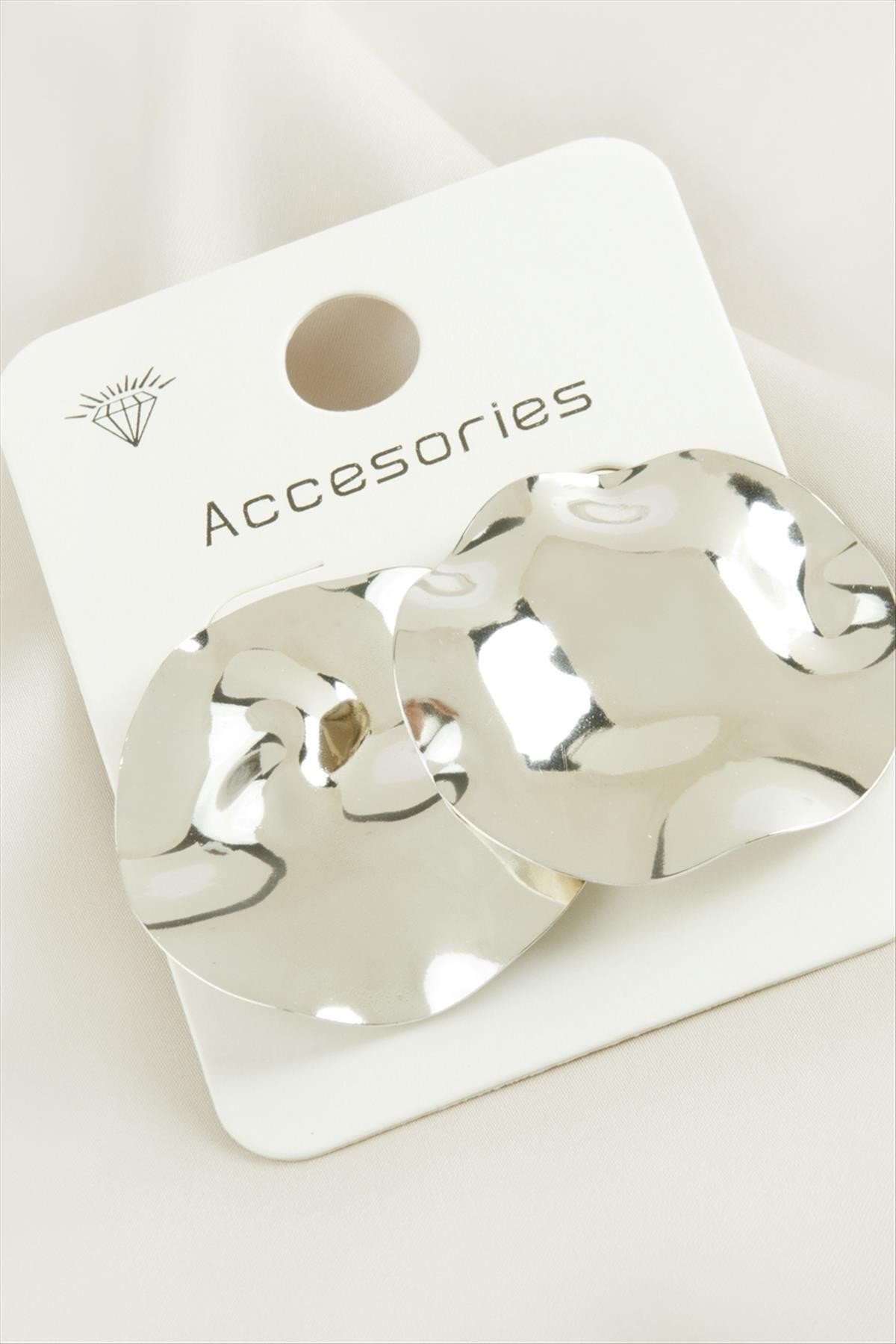 XMPDBY Yuvarlak Trend Metal (212133) Küpe-Gümüş Rengi