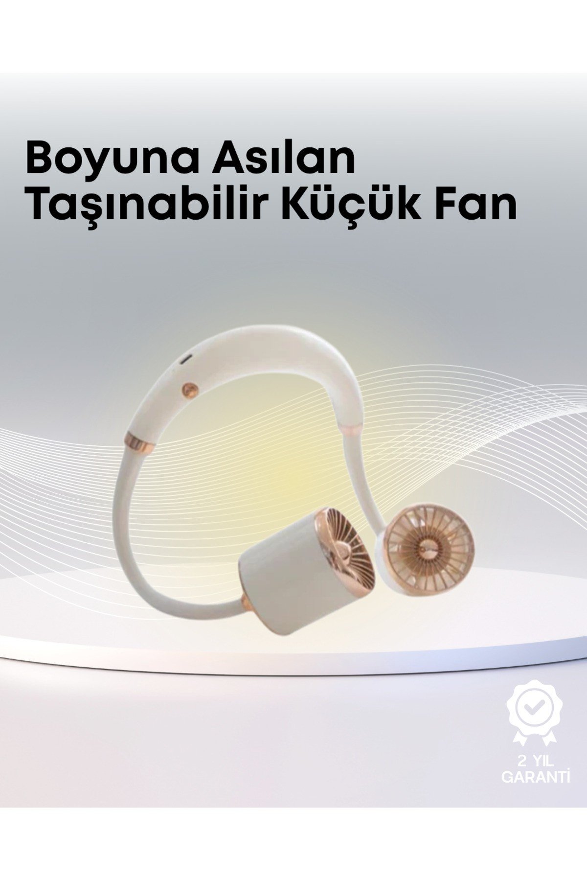 Yazlık Taşınabilir Sessiz Boyun Fanı 3 Kademe Hız Ayarlı