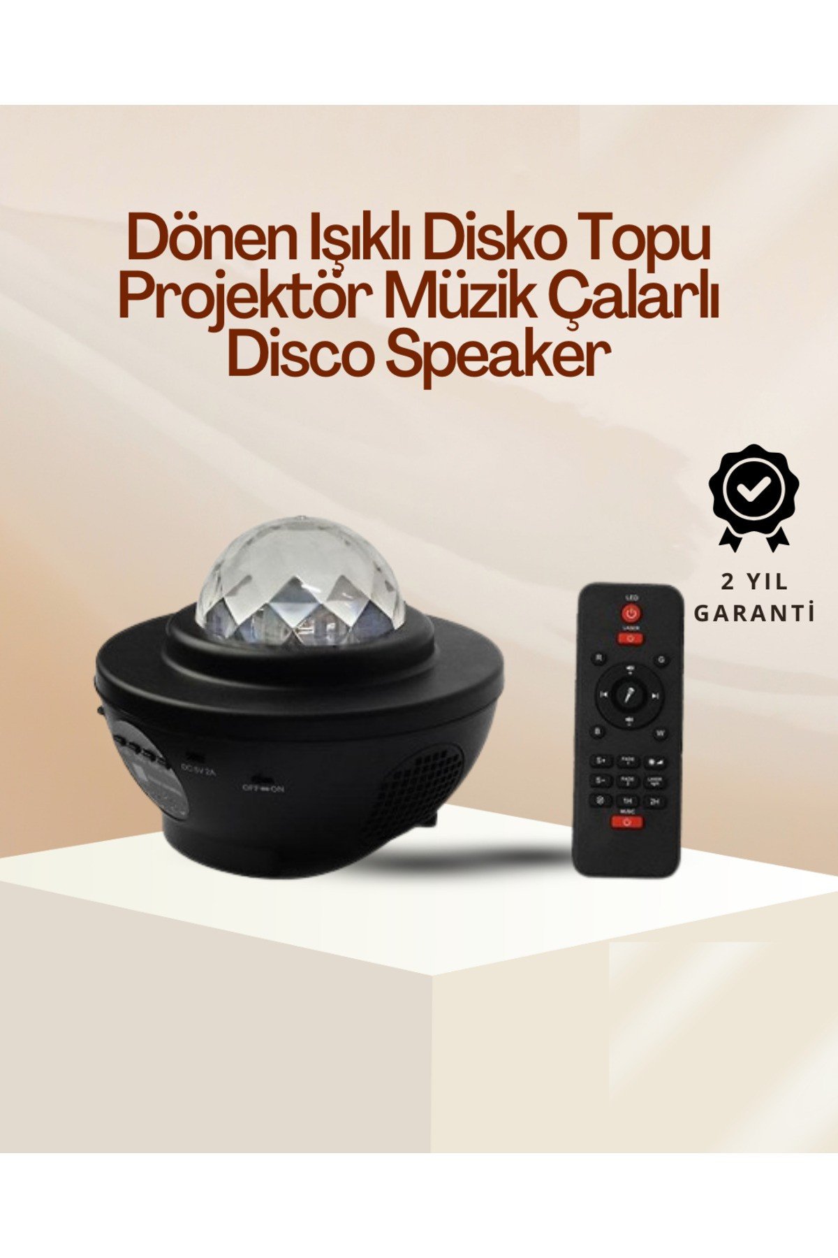 Yıldız & Okyanus Dalga Projektörü – Bluetooth / USB Hoparlörlü