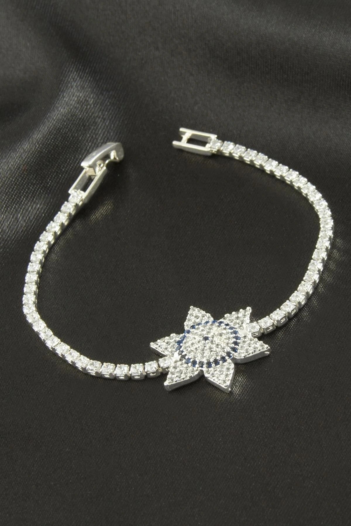 Yıldız Zirkon Taşlı Çocuk Bileklik 16 cm