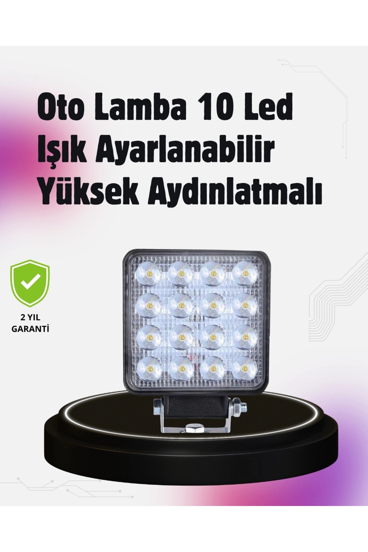 Yoğun Işık Gücüne Sahip LED Far | Traktör, Off-Road ve Kamyonet Uyumlu