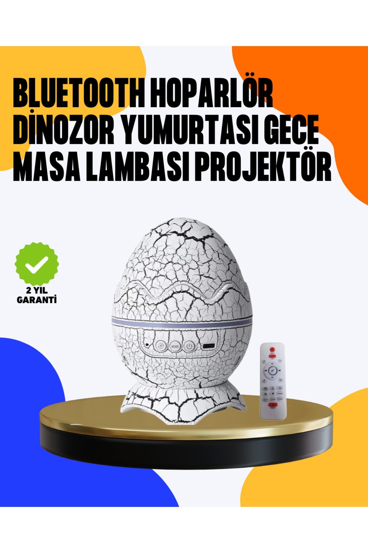 Yüksek Çözünürlüklü LED Galaksi Projektör + 19 Sesli Uyku Makinesi