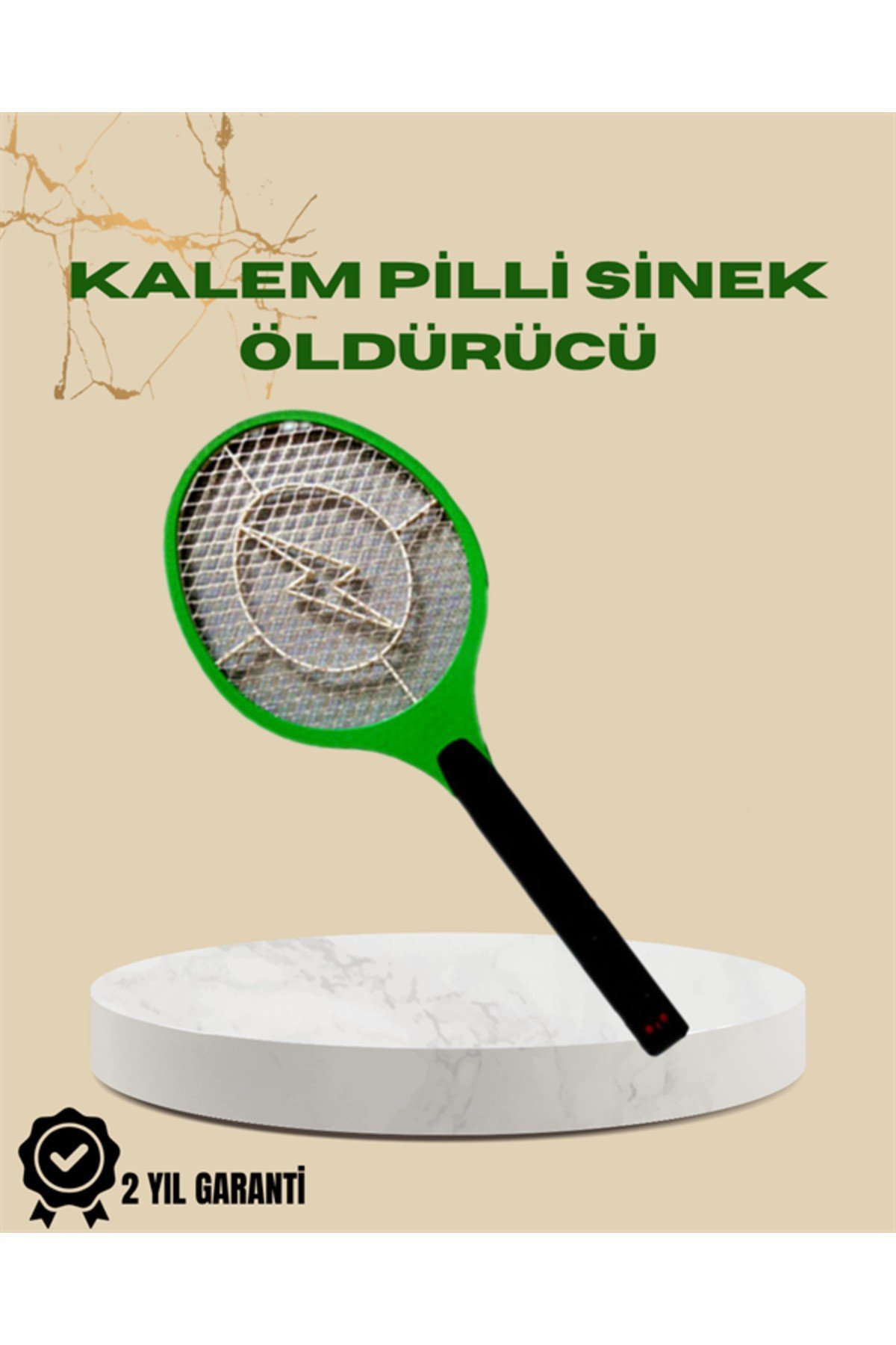 Yüksek Gerilimli Elektronik Sinek Öldürücü – Pil ile Çalışan, Güvenlik Izgaralı