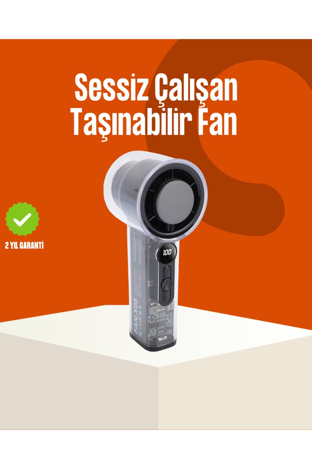 Yüksek Hızlı Şarjlı Fan | Kamp, Ofis ve Açık Hava İçin İdeal