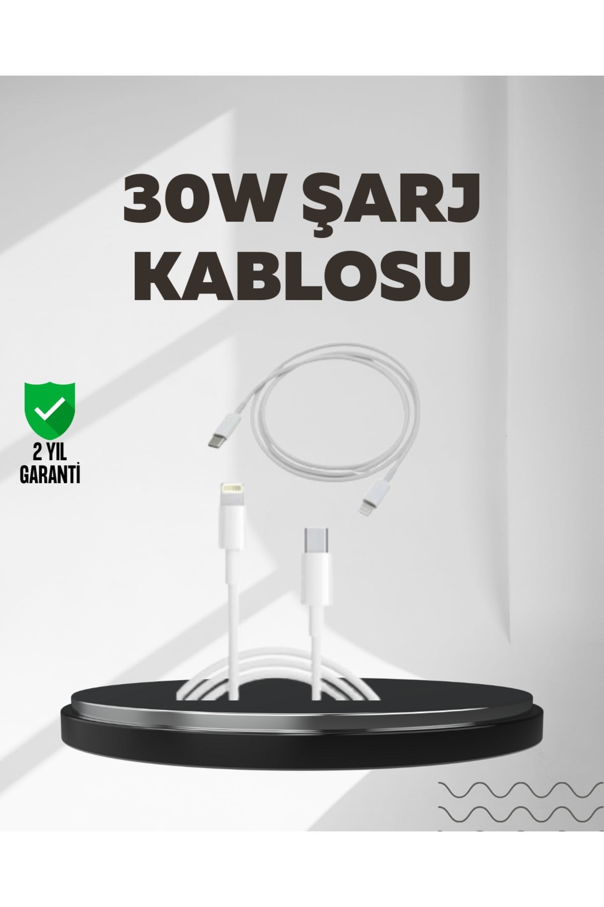 Yüksek Saflıkta Bakır Çekirdekli 30W Hızlı Şarj Kablosu