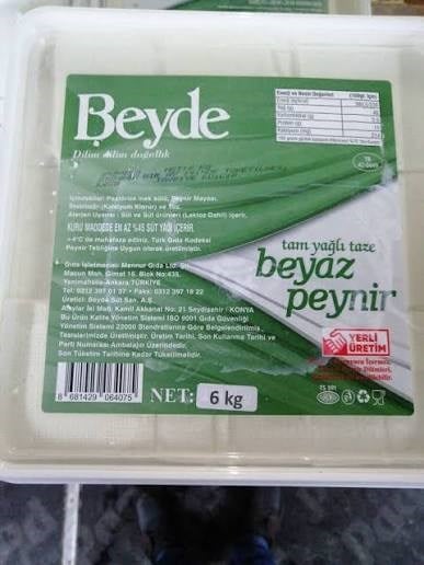 BEYDE 6KG TAVA PEYNİR TAM YAĞLI