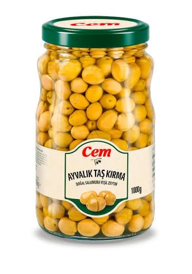 CEM YEŞİL ZEYTİN AYVALIK TAŞ KIRMA 1000GR*6