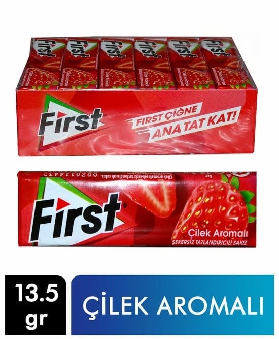 FİRST 5Lİ SAKIZ 13,5GR ÇİLEK 24LÜ