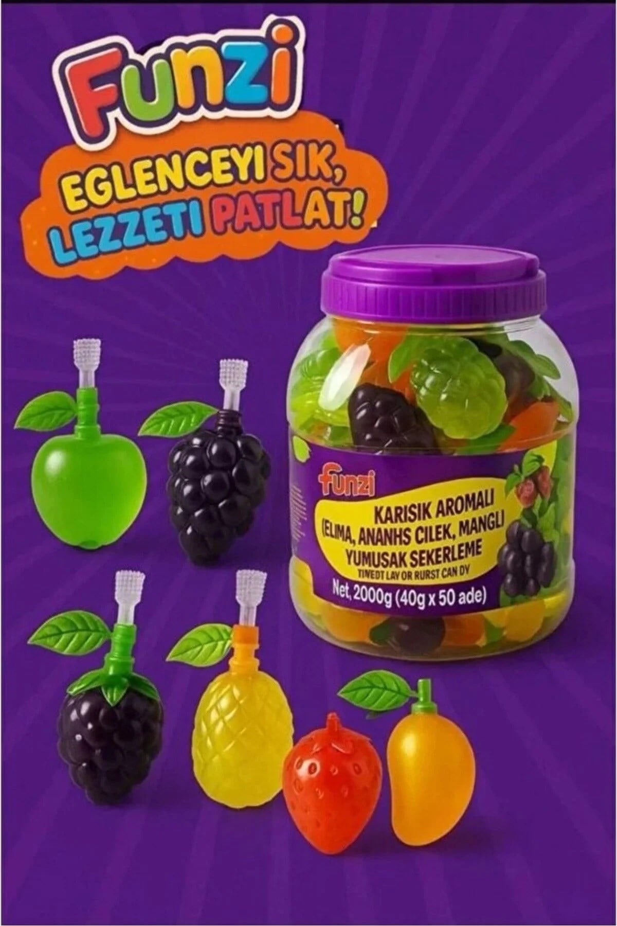 FUNZİ KAVANOZ JÖLE 40 GR*50