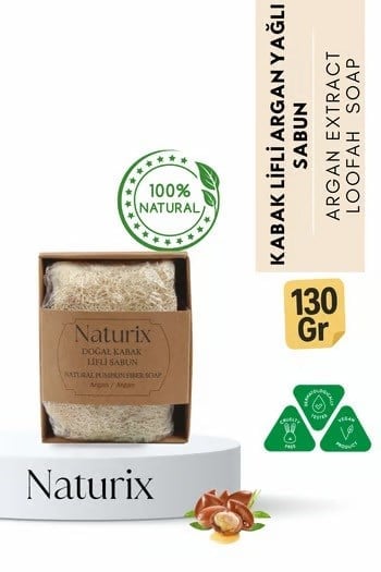 NATURİX KABAK LİFLİ ARGAN SABUN