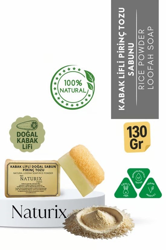 NATURİX KABAK LİFLİ PİRİNÇ SABUN