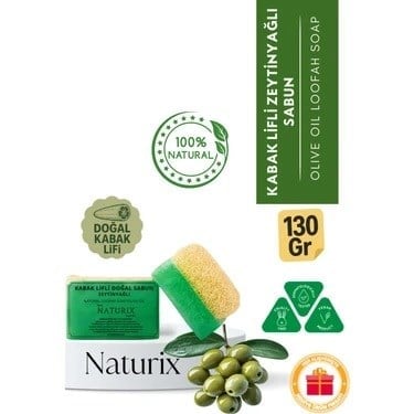 NATURİX KABAK LİFLİ ZEYTİNYAĞLI SABUN