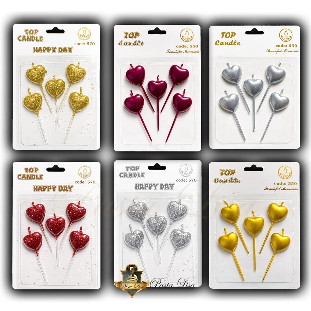 SLH-5 Lİ KALPLİ MUM