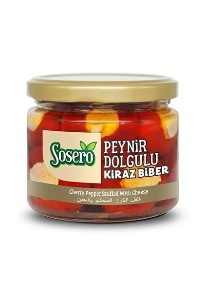 SOSERO PEYNİR DOLGULU KİRAZ BİBER 300 GR KAVANOZ