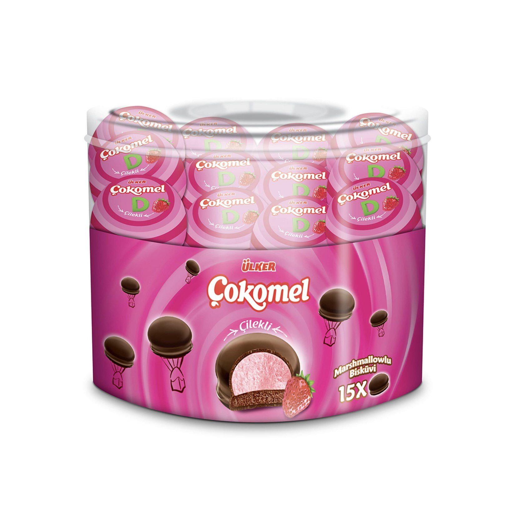 ÜLKER ÇOKOMEL MARSH. ÇİLEKLİ 5X12 GR