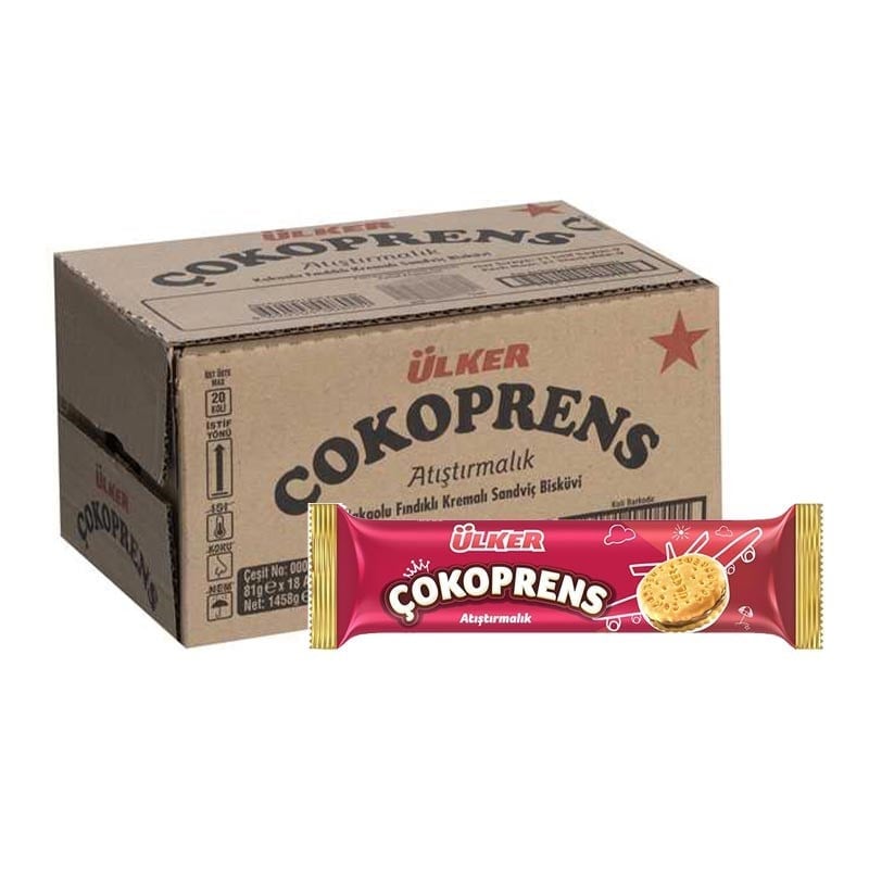 ÜLKER ÇOKOPRENS ATIŞTIRMALIK 81GR*18