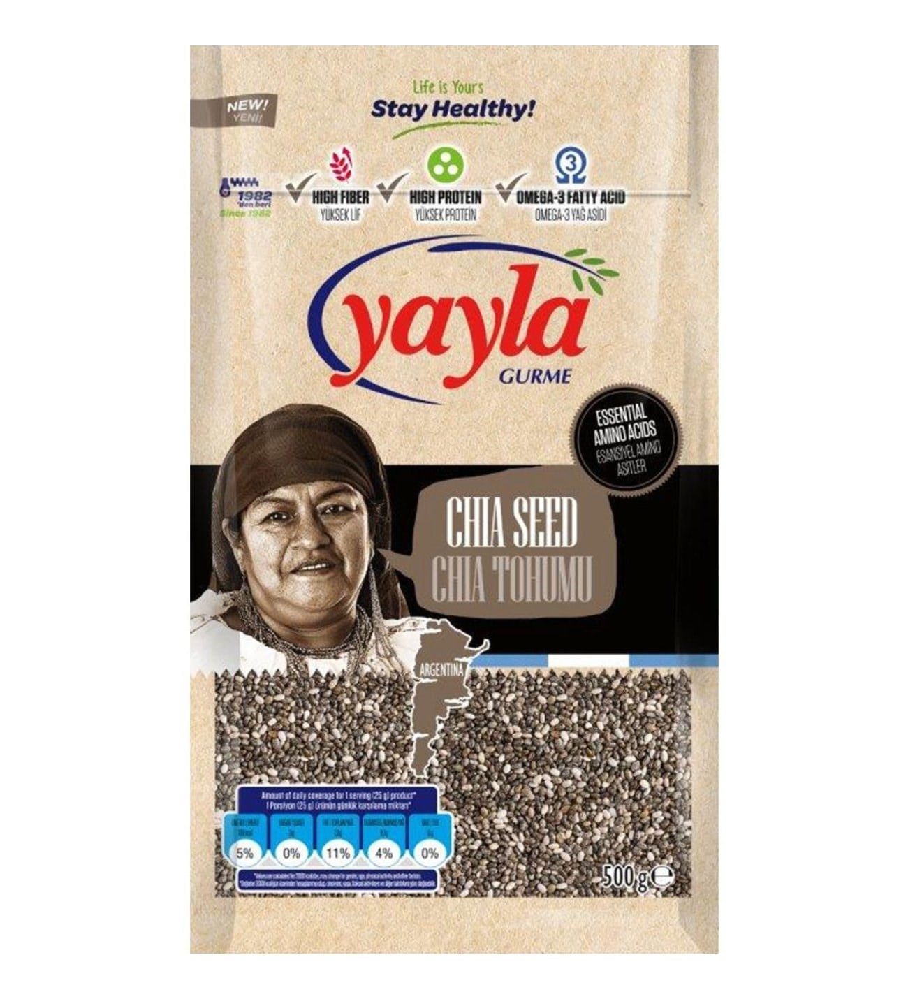 YAYLA GURME CHİA TOHUMU 500GR*8