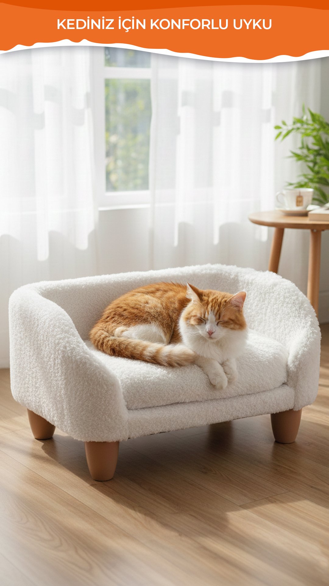 Peluş Kedi Koltuğu, Yumuşak Lüks Kedi Köpek yatağı, Kedi Köpek Koltuğu