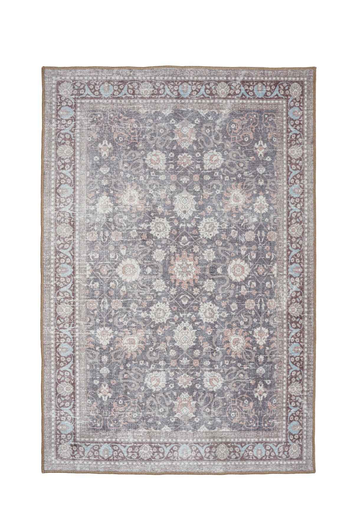 Art Deco Dijital Şönil Halı | Vintage Desenli Halı | Kaymaz Tabanlı | Makinede Yıkanabilir | OART02 160X230 