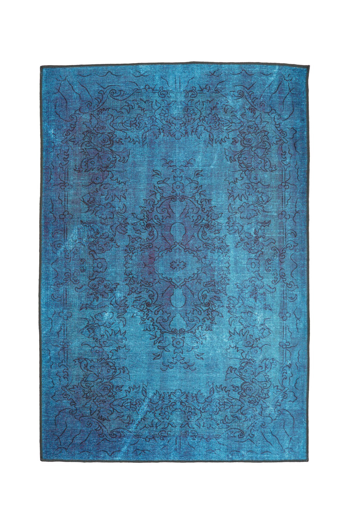 Art Deco Dijital Şönil Halı | Vintage Desenli Halı | Kaymaz Tabanlı | Makinede Yıkanabilir | OART09 160x230