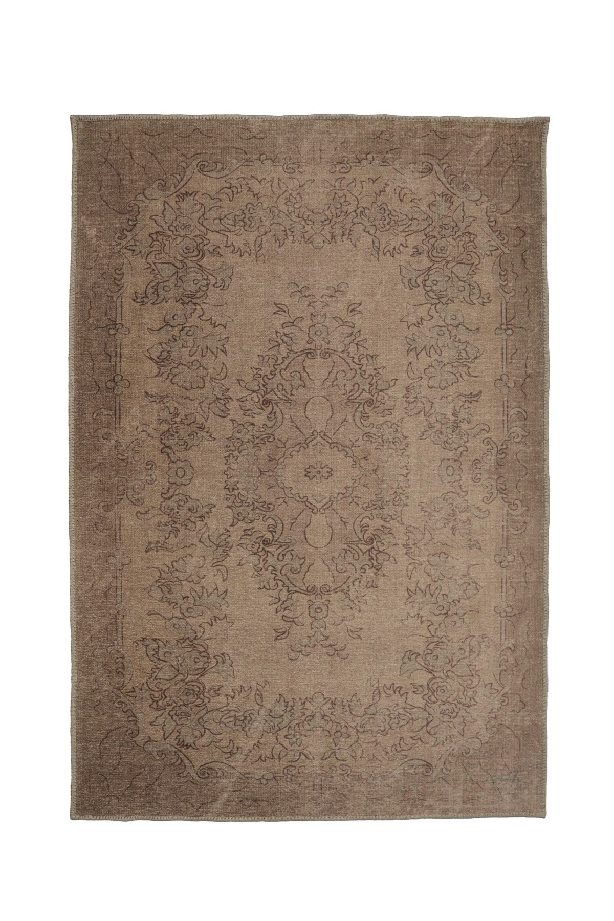 Art Deco Dijital Şönil Halı | Vintage Desenli Halı | Kaymaz Tabanlı | Makinede Yıkanabilir | OART11