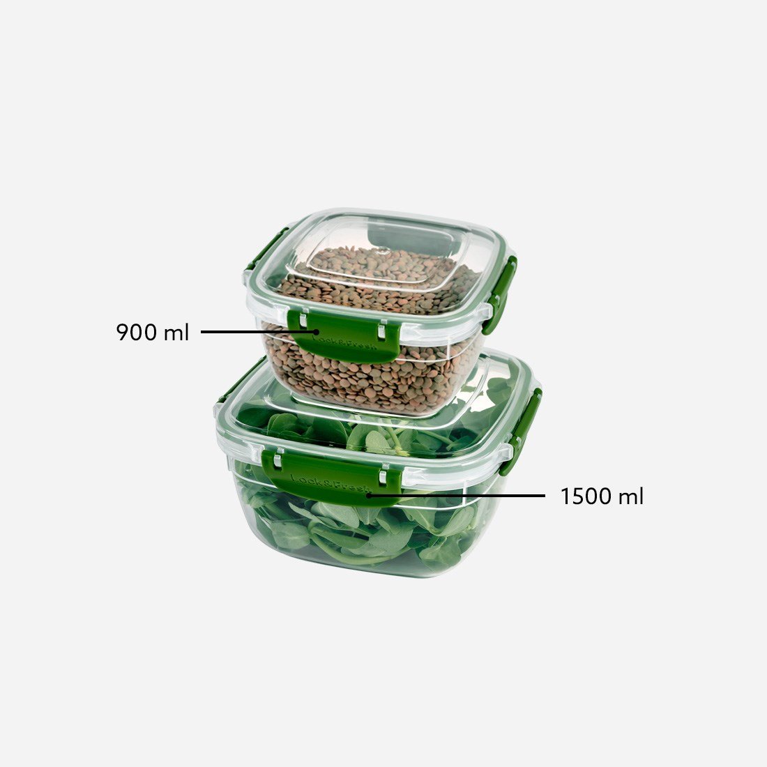 2 Parça Master Kare Set (900-1500 ml)