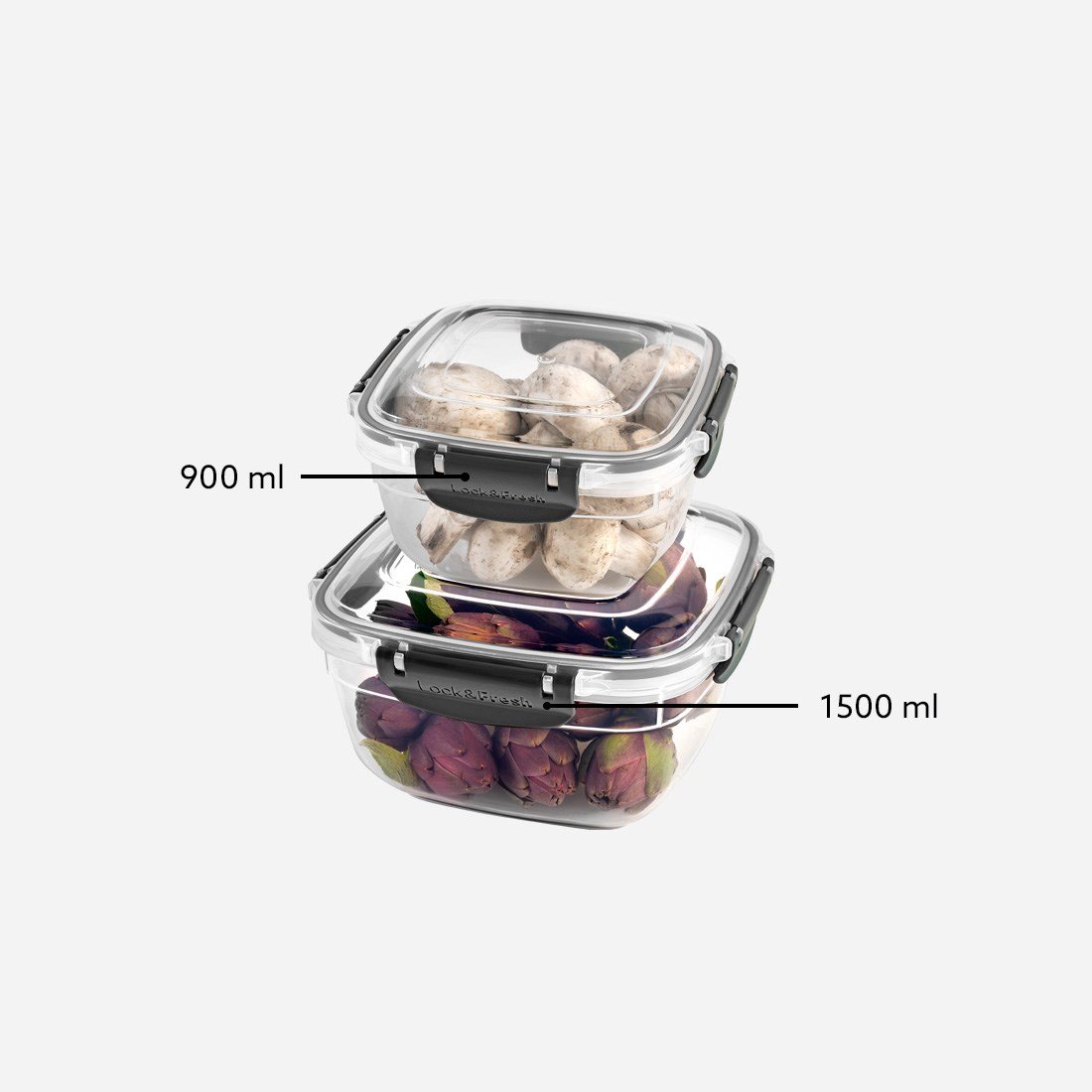2 Parça Master Kare Set (900-1500 ml)