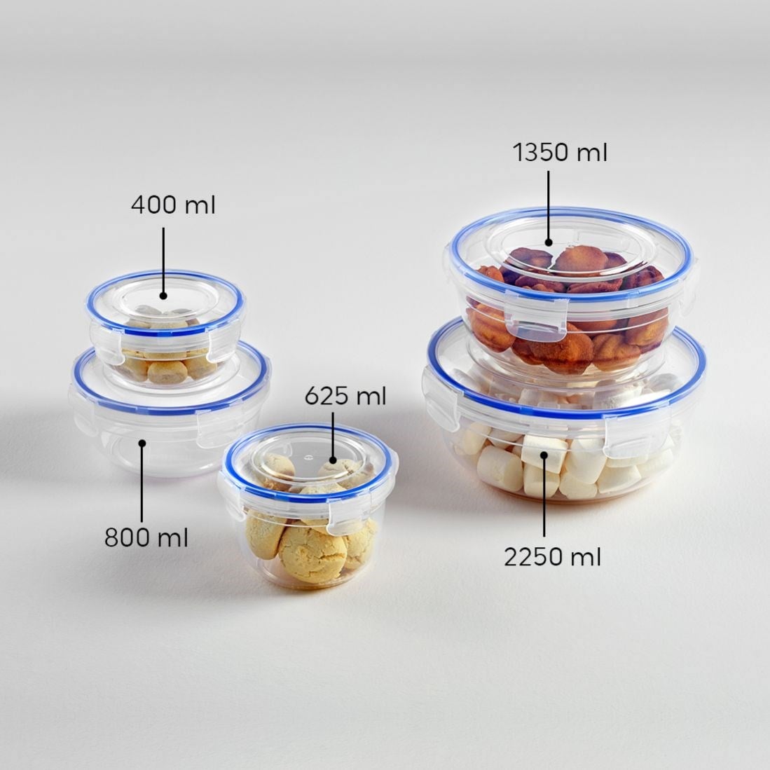 2250 ml Contalı Yuvarlak