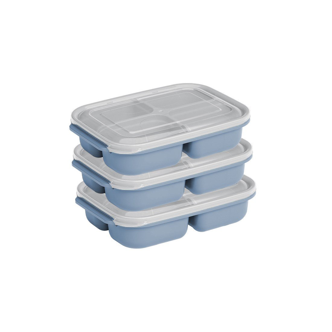 3 lü 1750 ml 4 Bölme Dikdörtgen Easy Keep Set