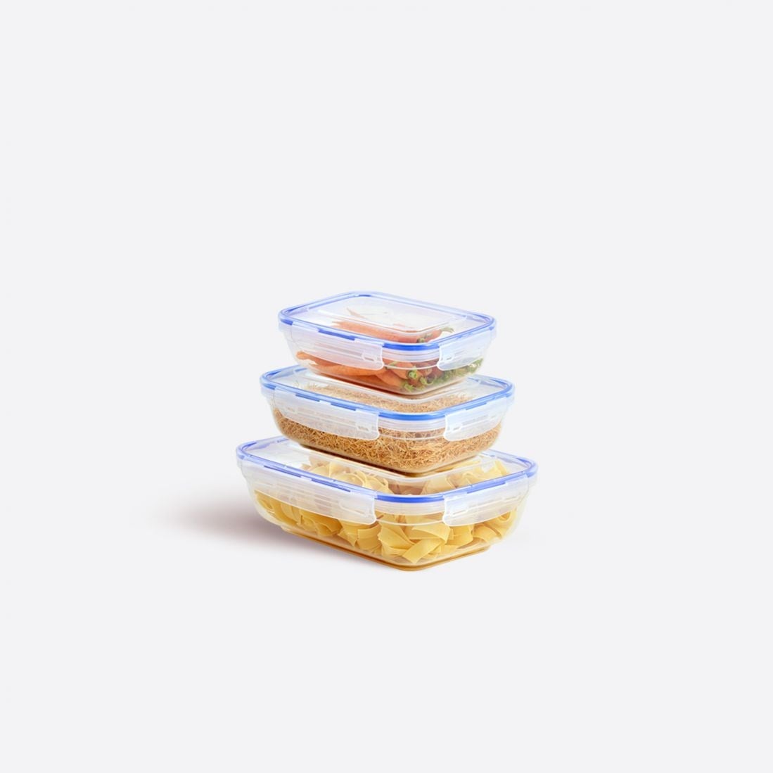 3 Parça Contalı Dikdörtgen Set (975-1675-2725 ml)