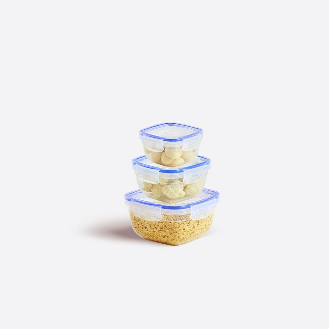3 Parça Contalı Kare Set (275-500-900 ml)