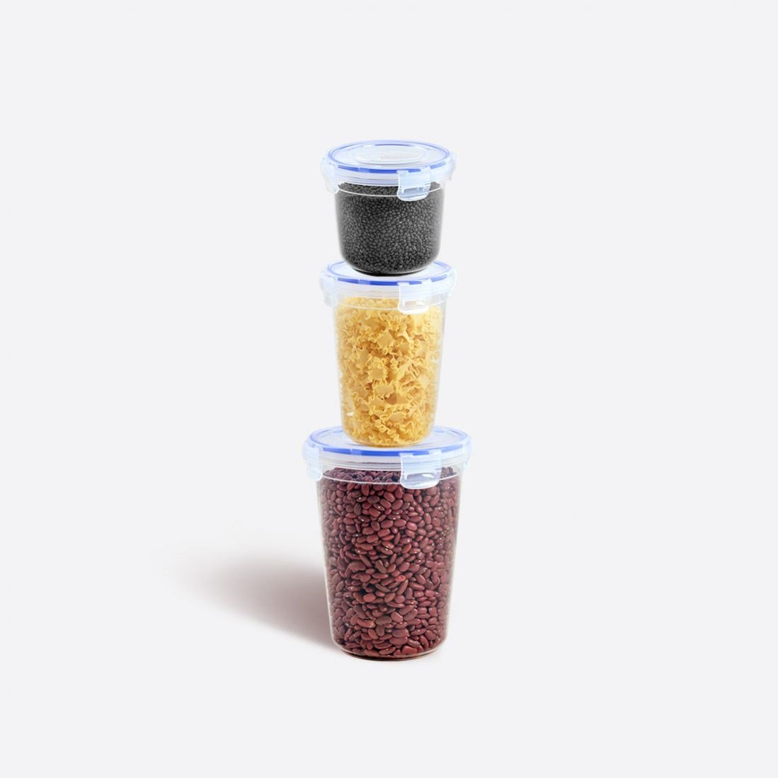 3 Parça Contalı Yuvarlak Set (850-1225-2425 ml)
