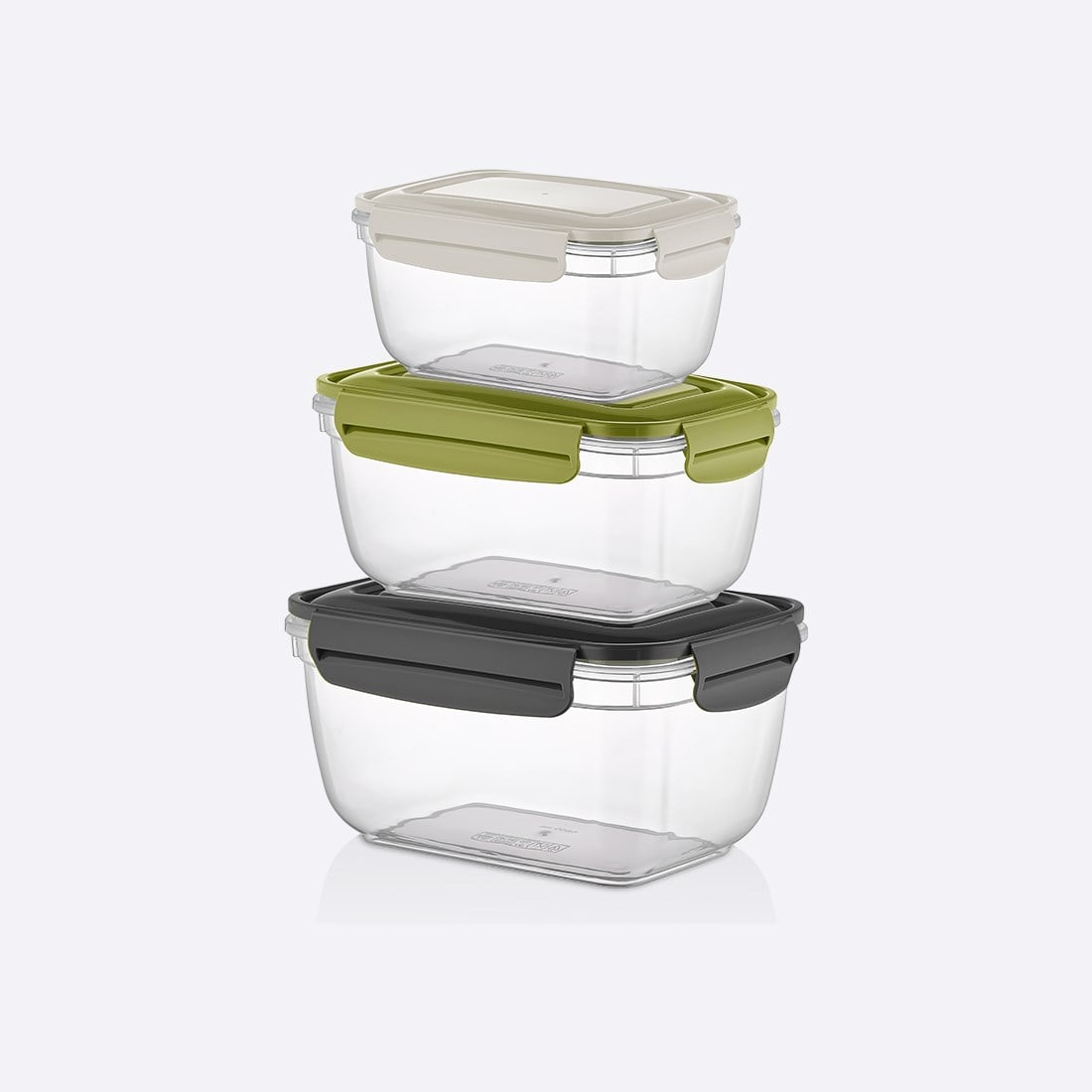 3 Parça Dikdörtgen Fresh Box Set (550-1000-1800 ml)