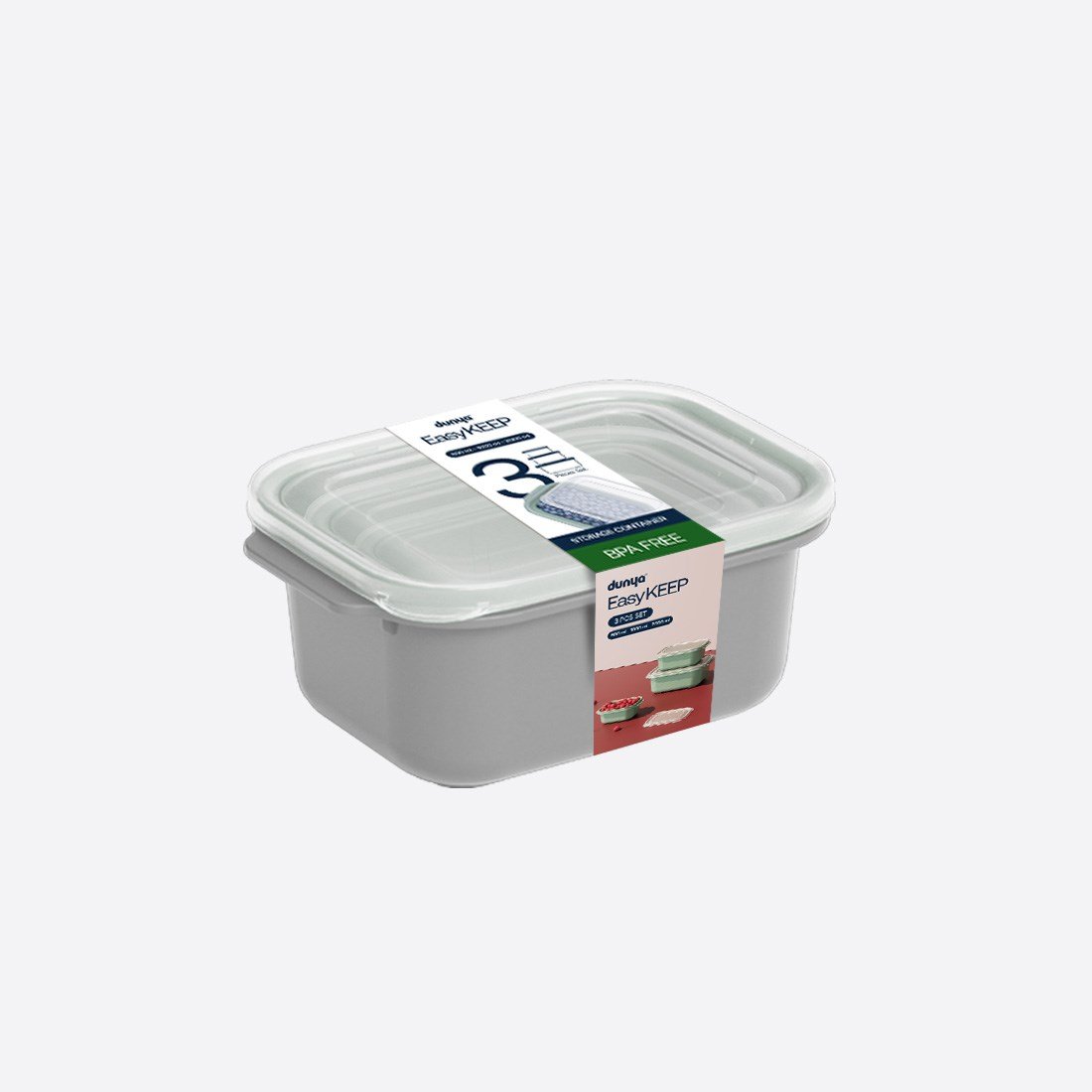 3 Parça Easy Keep Dikdörtgen Set ( 500 x 1000 x 2000 ml )