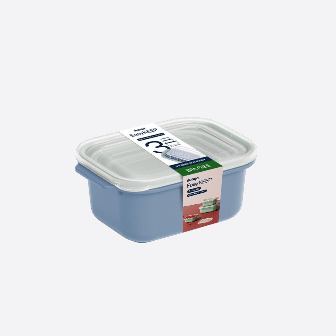 3 Parça Easy Keep Dikdörtgen Set ( 500 x 1000 x 2000 ml )