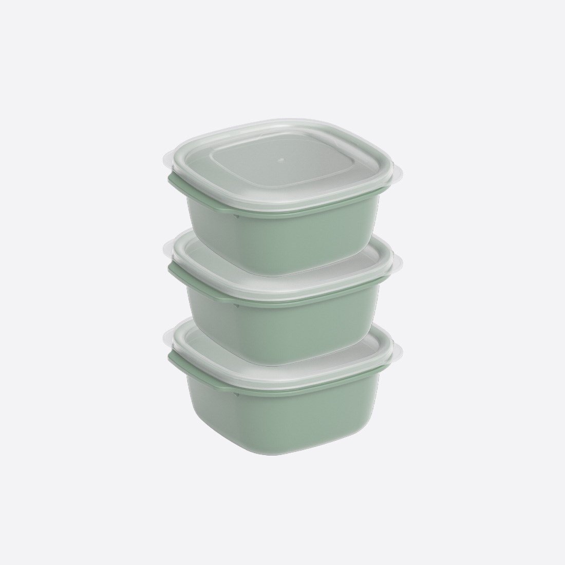 3 Parça Easy Keep Kare Set (3 x 1100 ml)