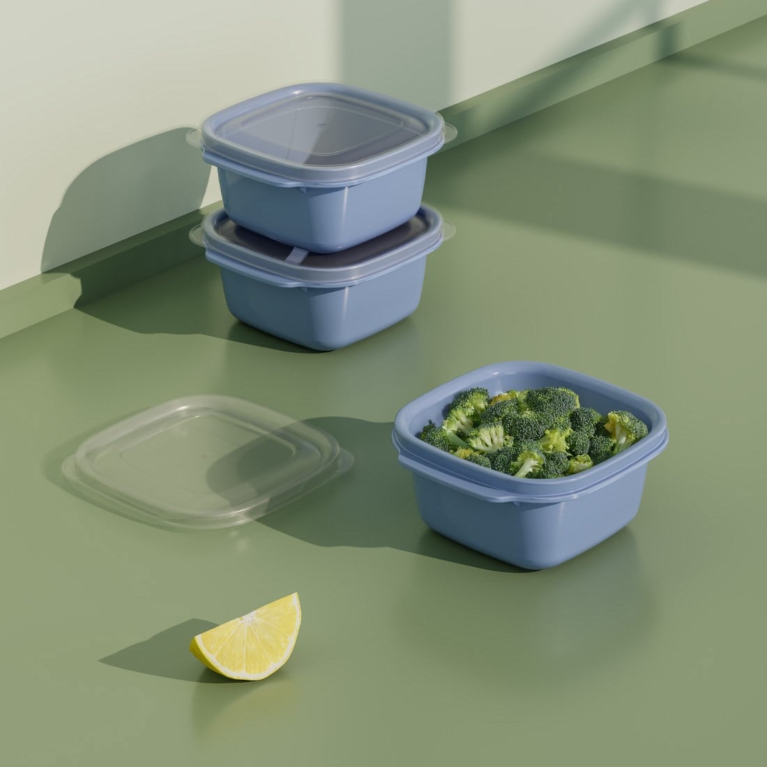 3 Parça Easy Keep Kare Set (3 x 1100 ml)